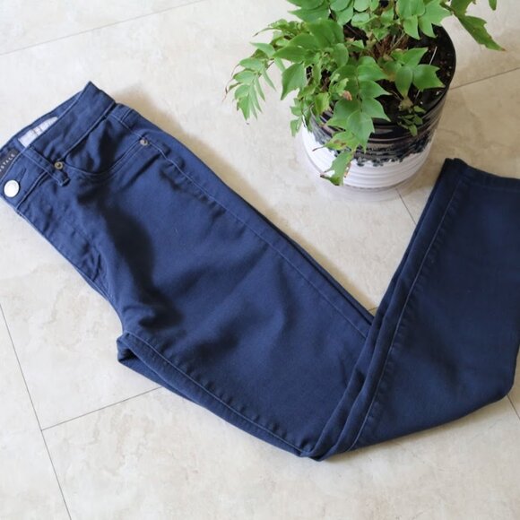 AEROPOSTALE Seriously Stretchy Skinny Ankle High-Rise Jegging - Navy, Sz 2 Short - Picture 5 of 15